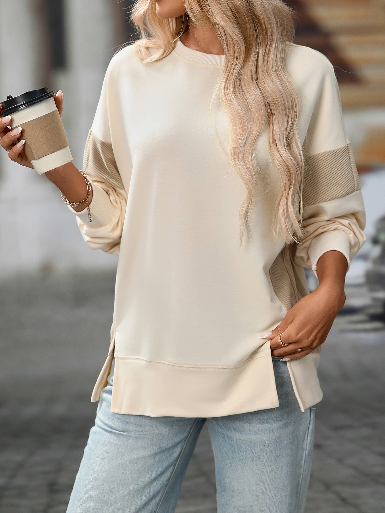 Night on the Town Side Slit Pullover
