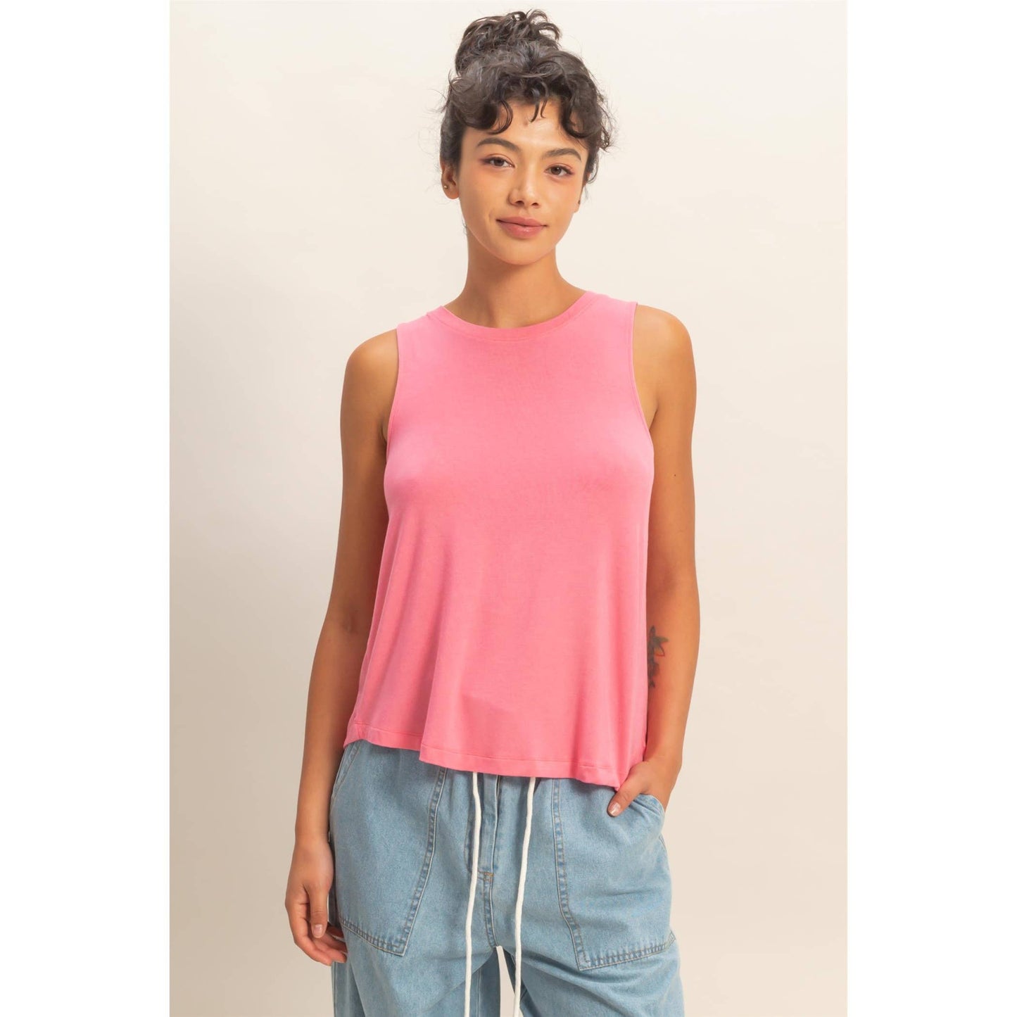 Basic Babe Rayon Flow Tank