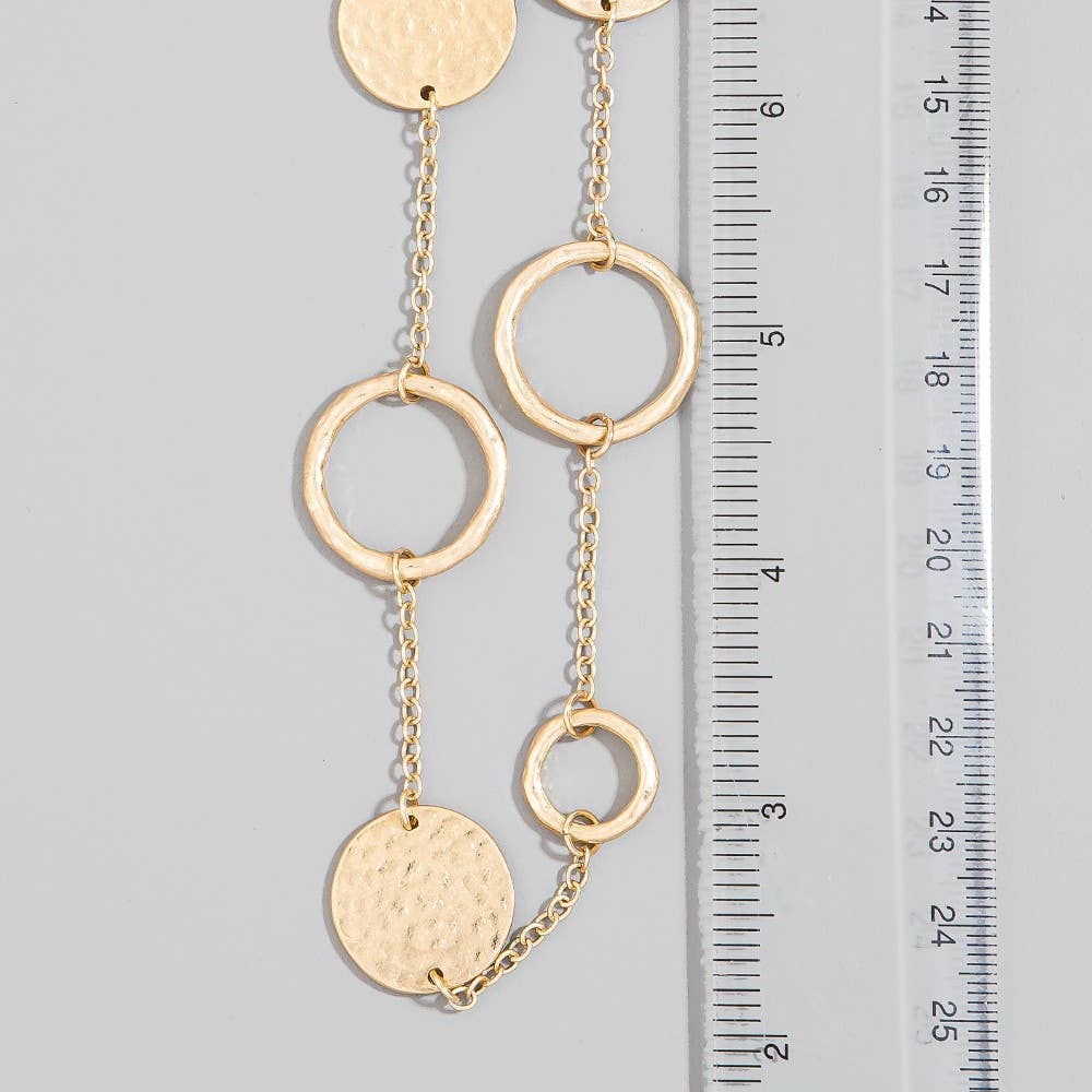 Hammered Disc Necklace