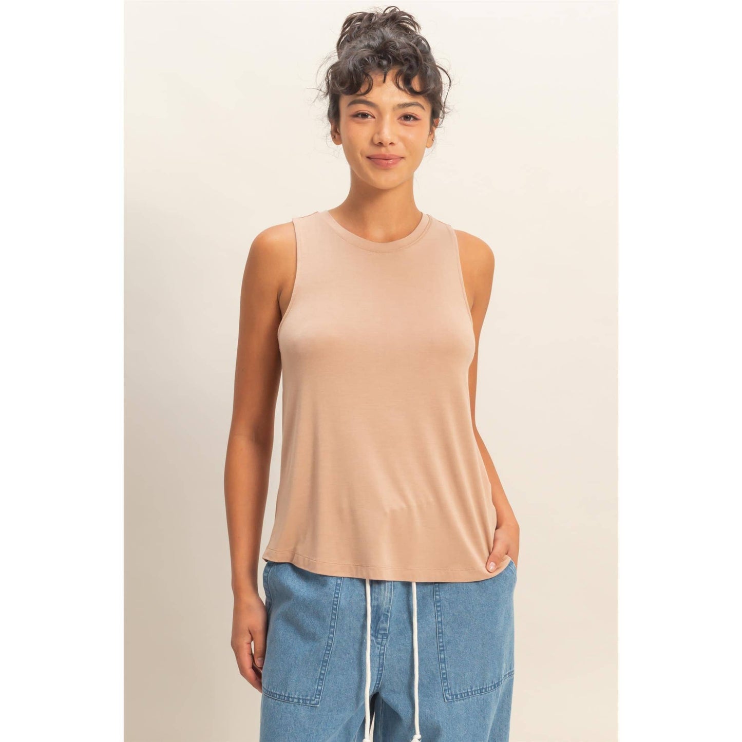 Basic Babe Rayon Flow Tank