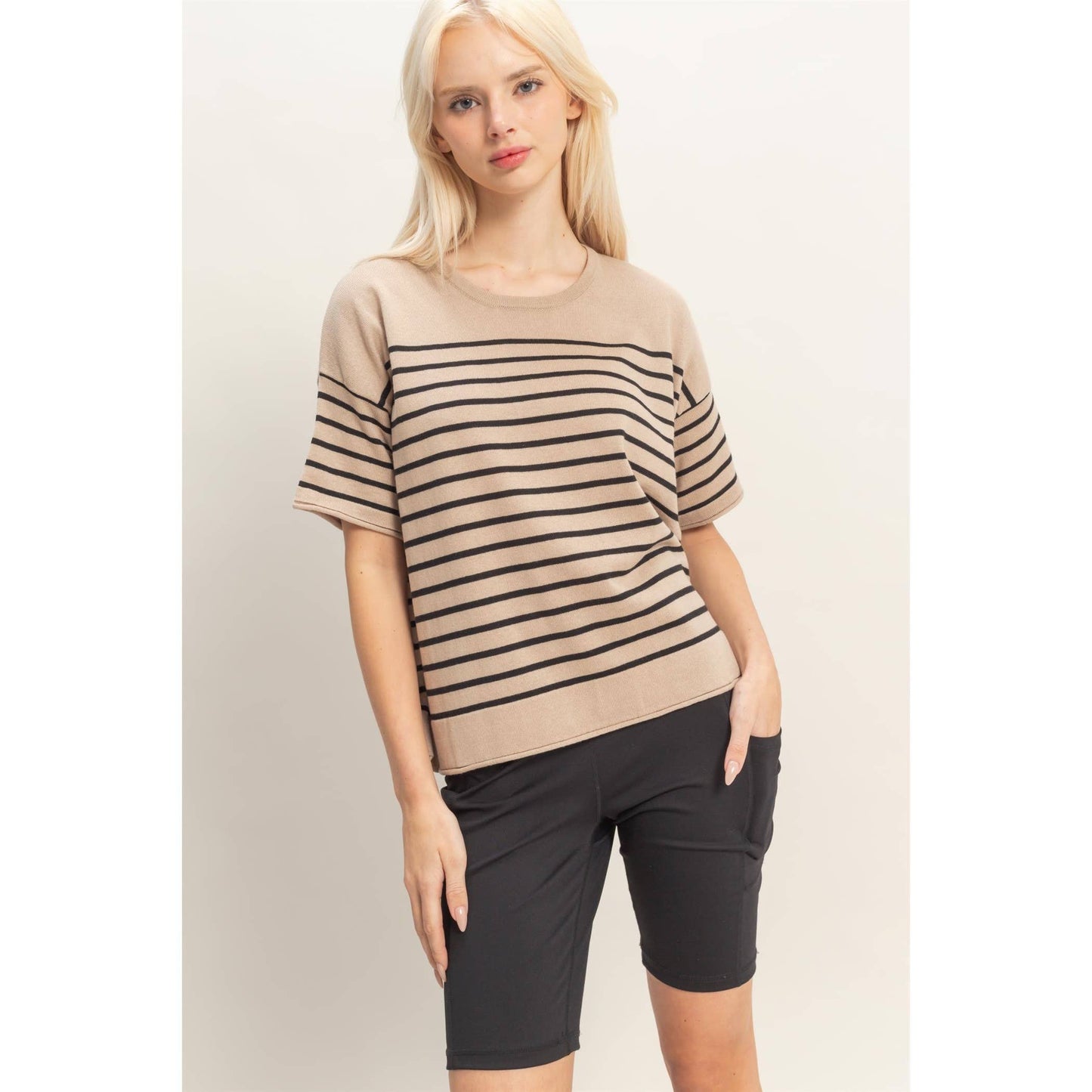 Piper Striped Sleeve Top