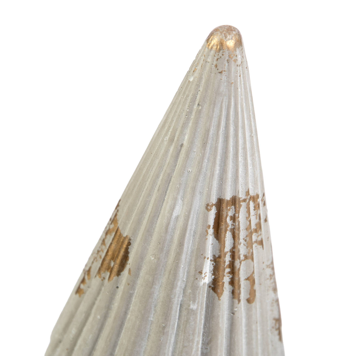 White & Gold Cement Christmas Tree Decor