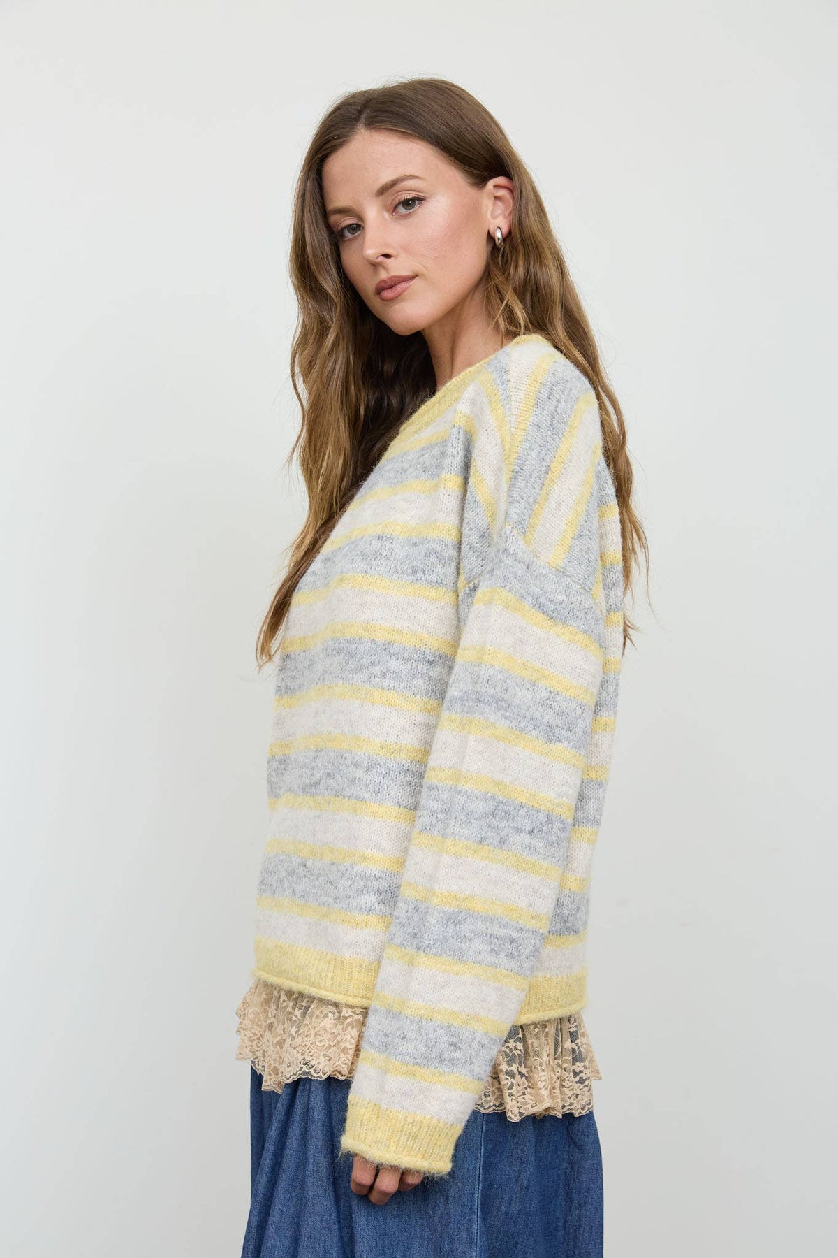 Boho Babe Striped Sweater