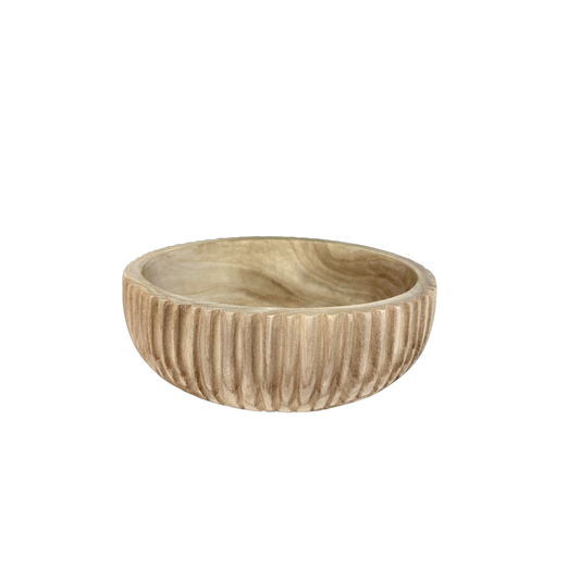 Natural Ribbed Bowl