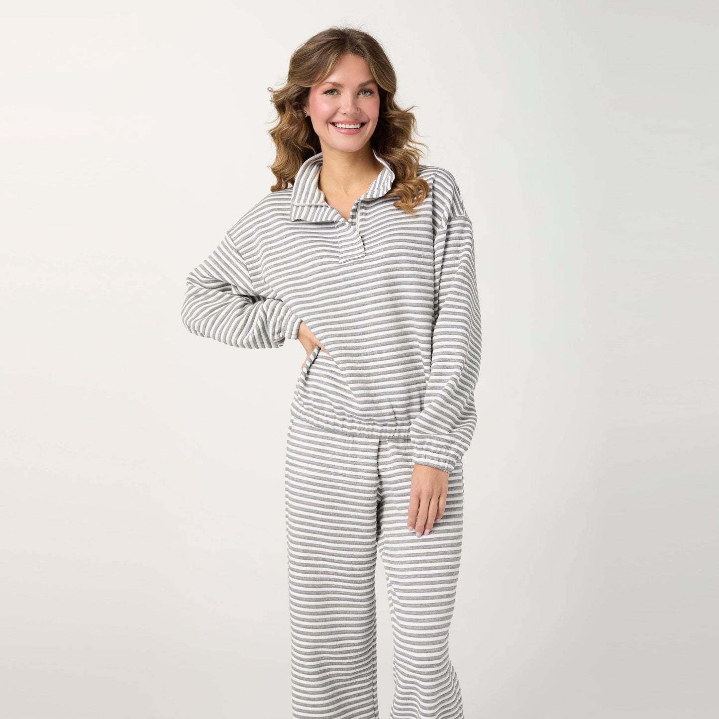 Cozymaxx Quilt Quarter Zip Long Sleeve