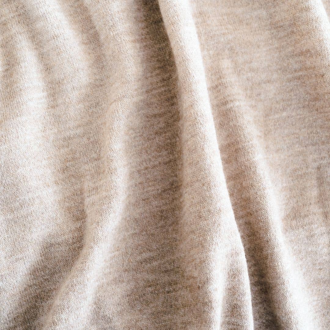 Quarter Zip Sweater Sand- Women