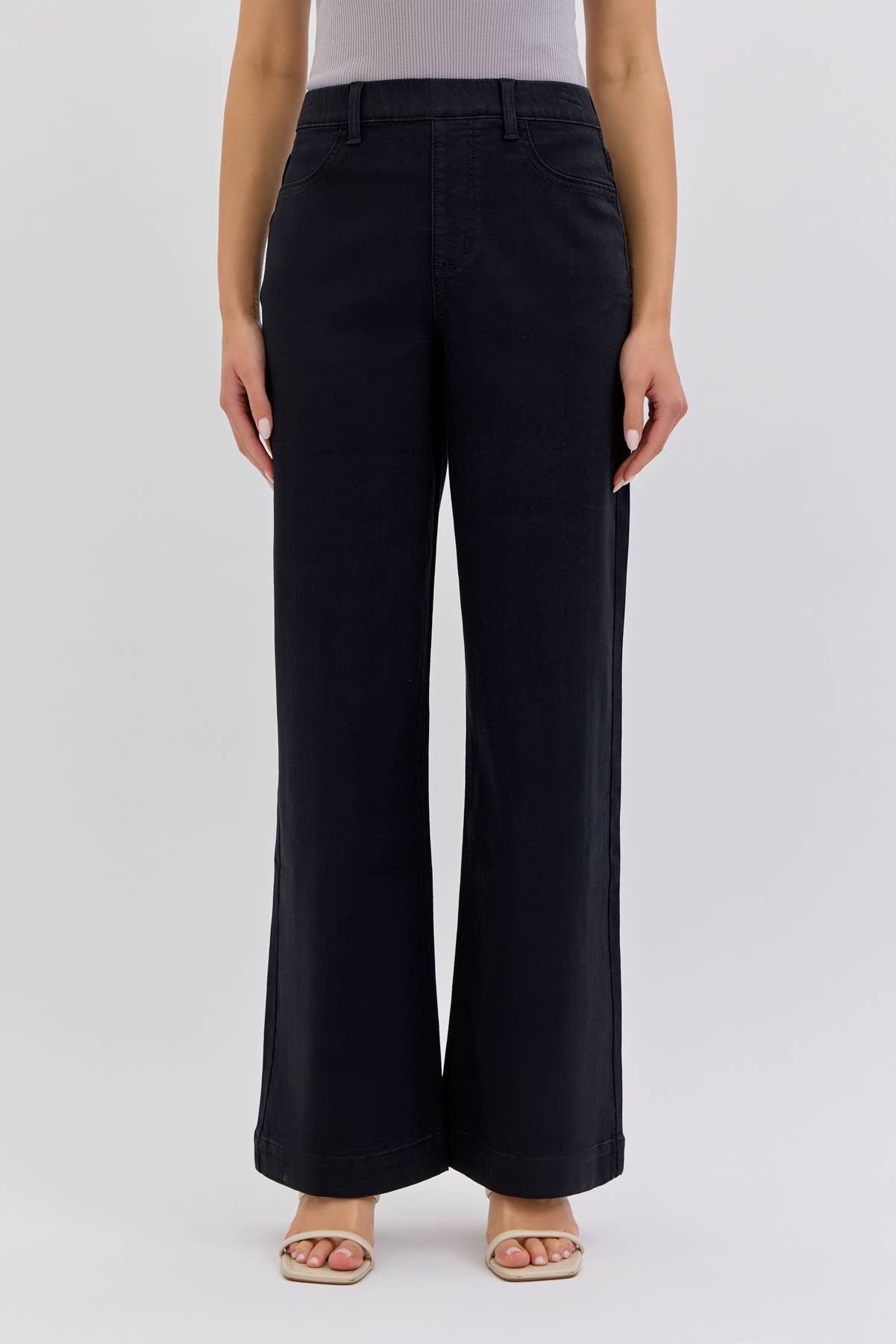 Paisley Pull On Black Pant