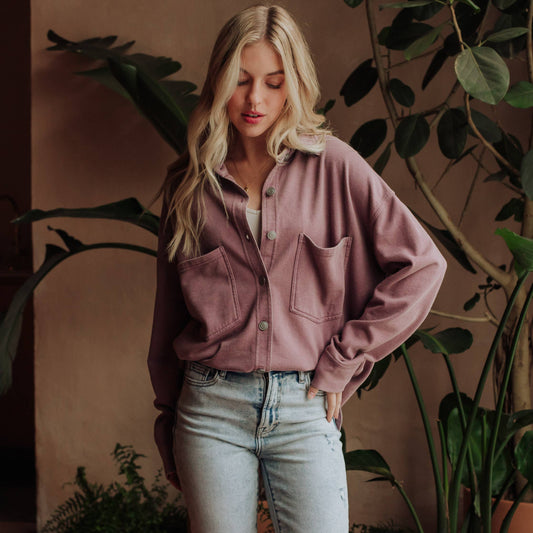 Lovely in Lavendar Button Up