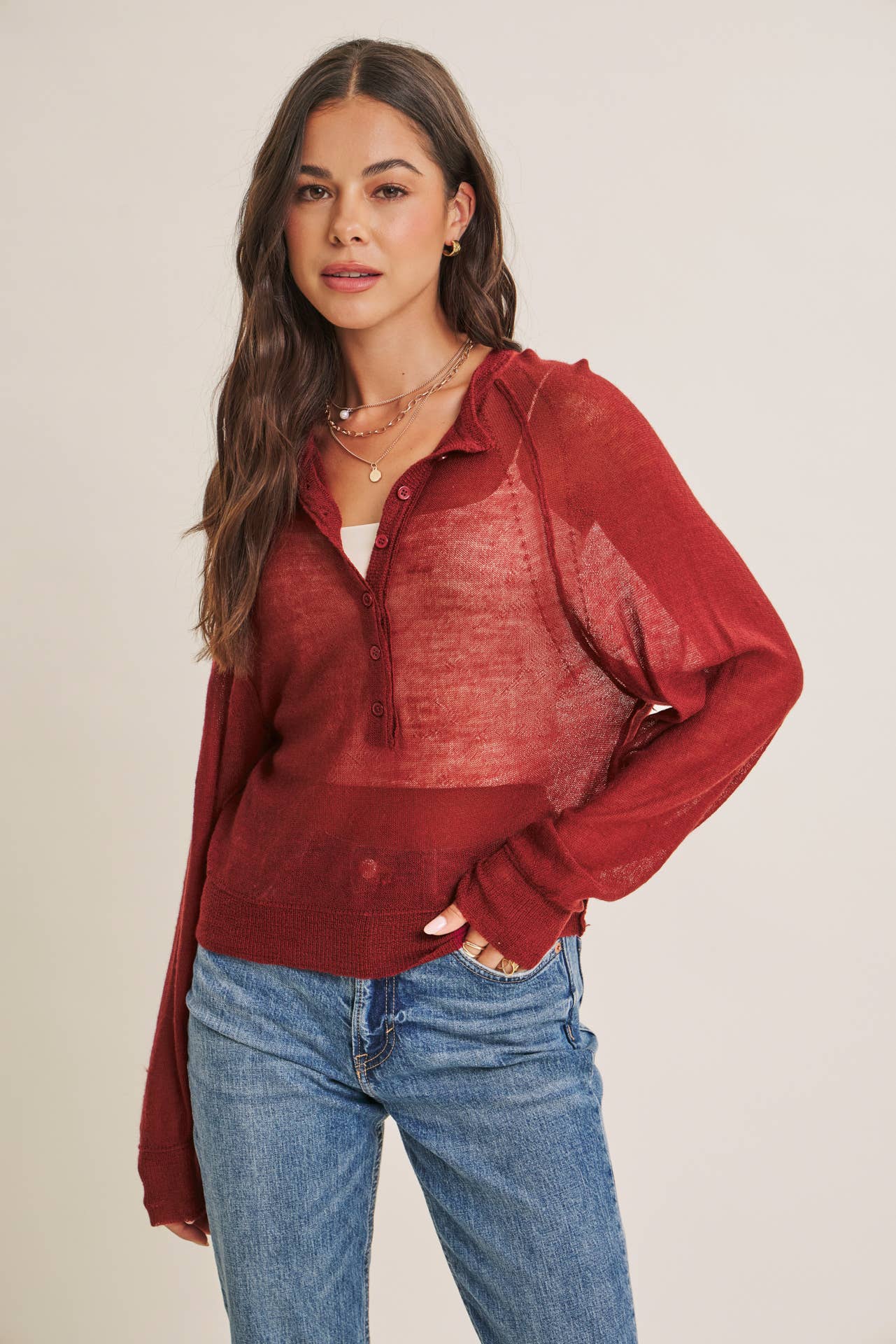 Autumn Sangria Henley