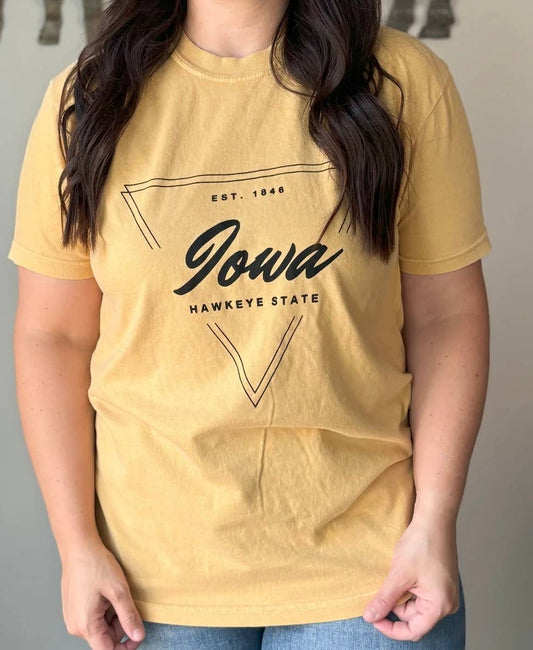 Iowa Tri Mustard Tee