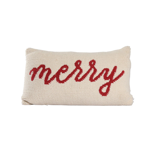 “Merry” Circular Knit Pillow