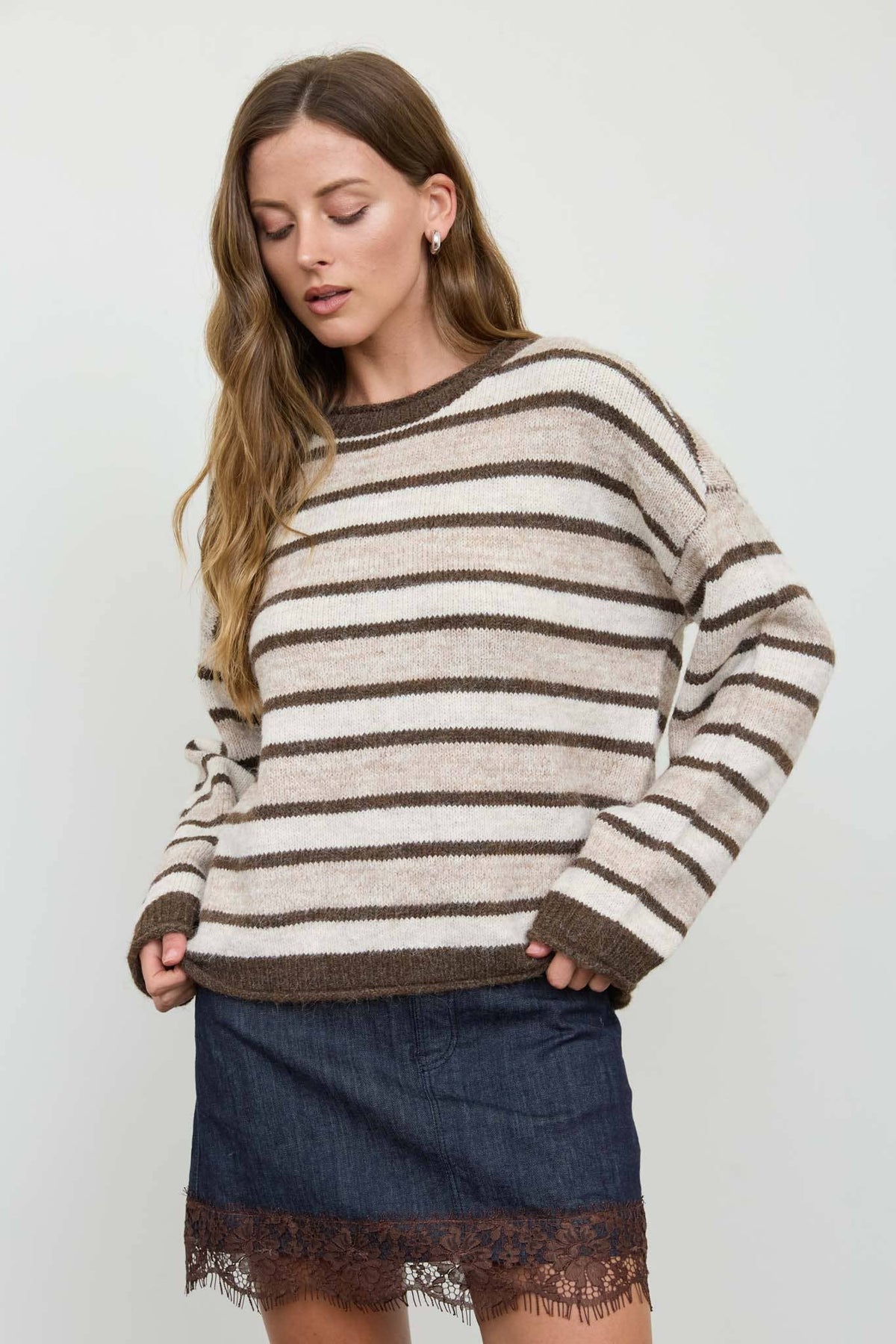 Boho Babe Striped Sweater