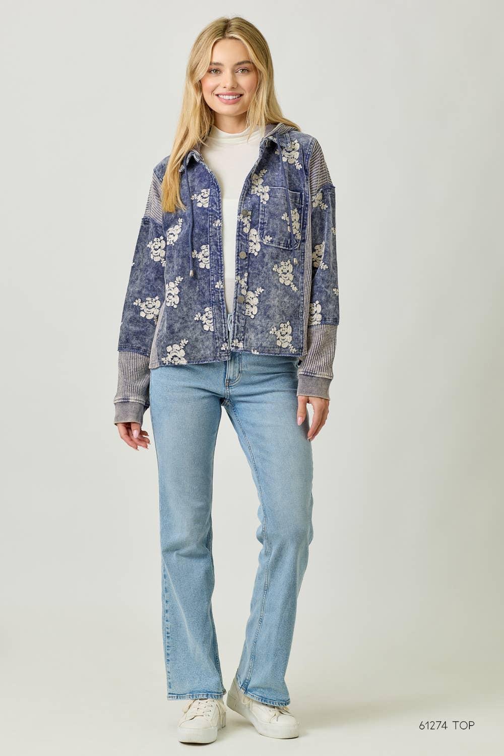 Baby Blues Floral Shacket