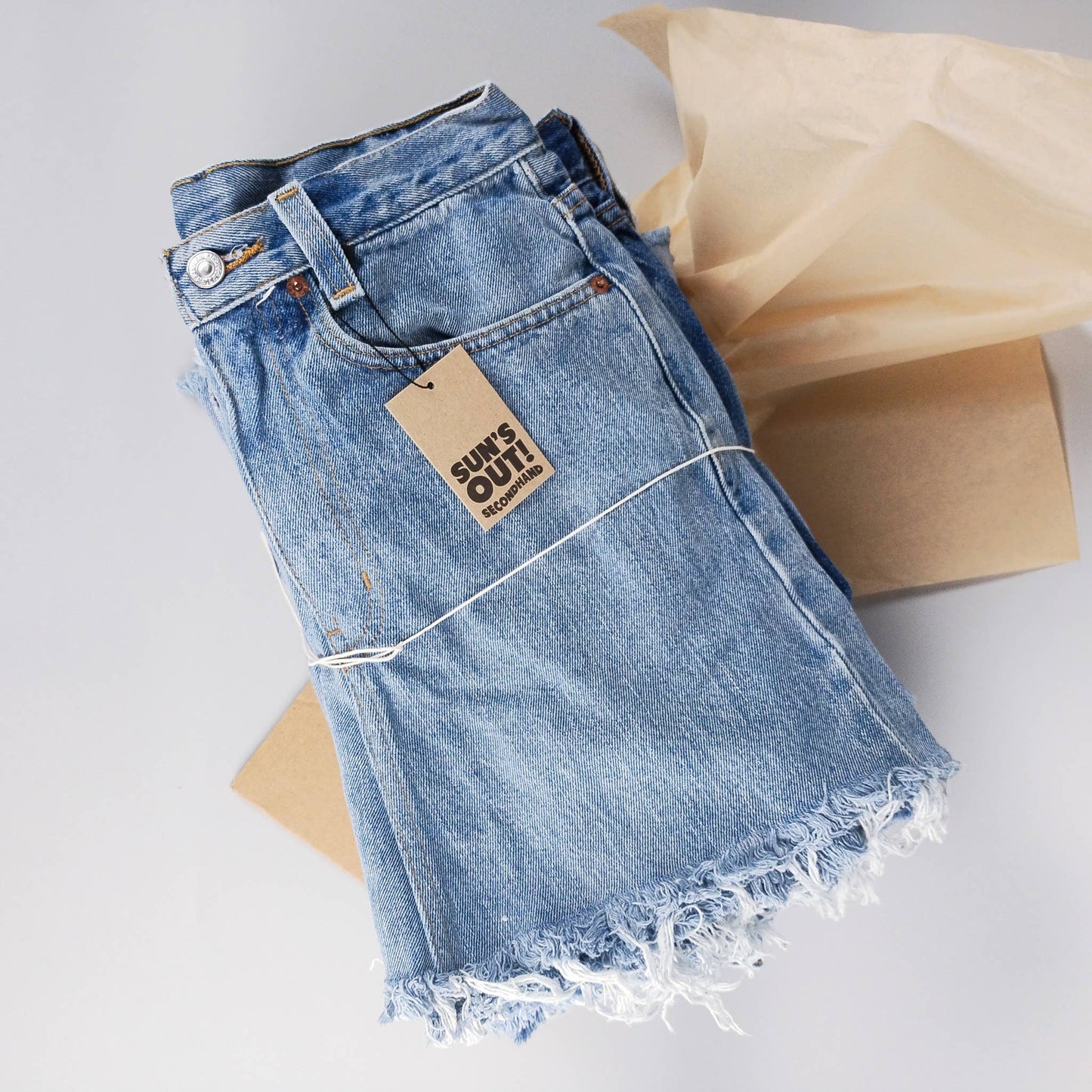 Mid-Rise Upcycled Denim Mini-Skirt, Original