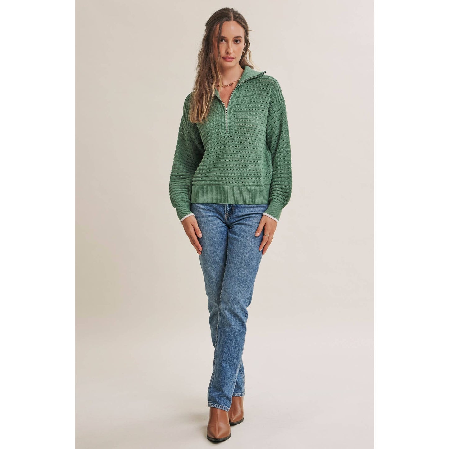Mountain Air Crochet 1/4 Zip