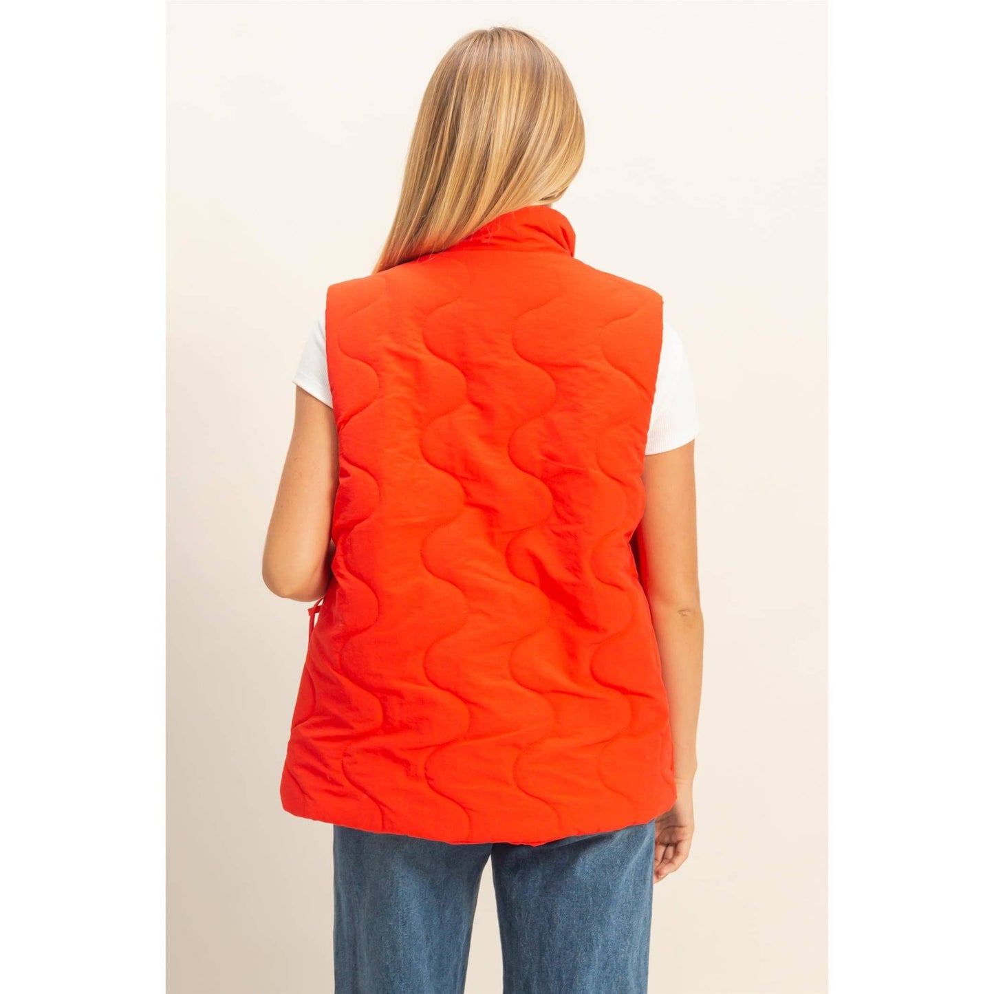 Quilted Wave Red Vest
