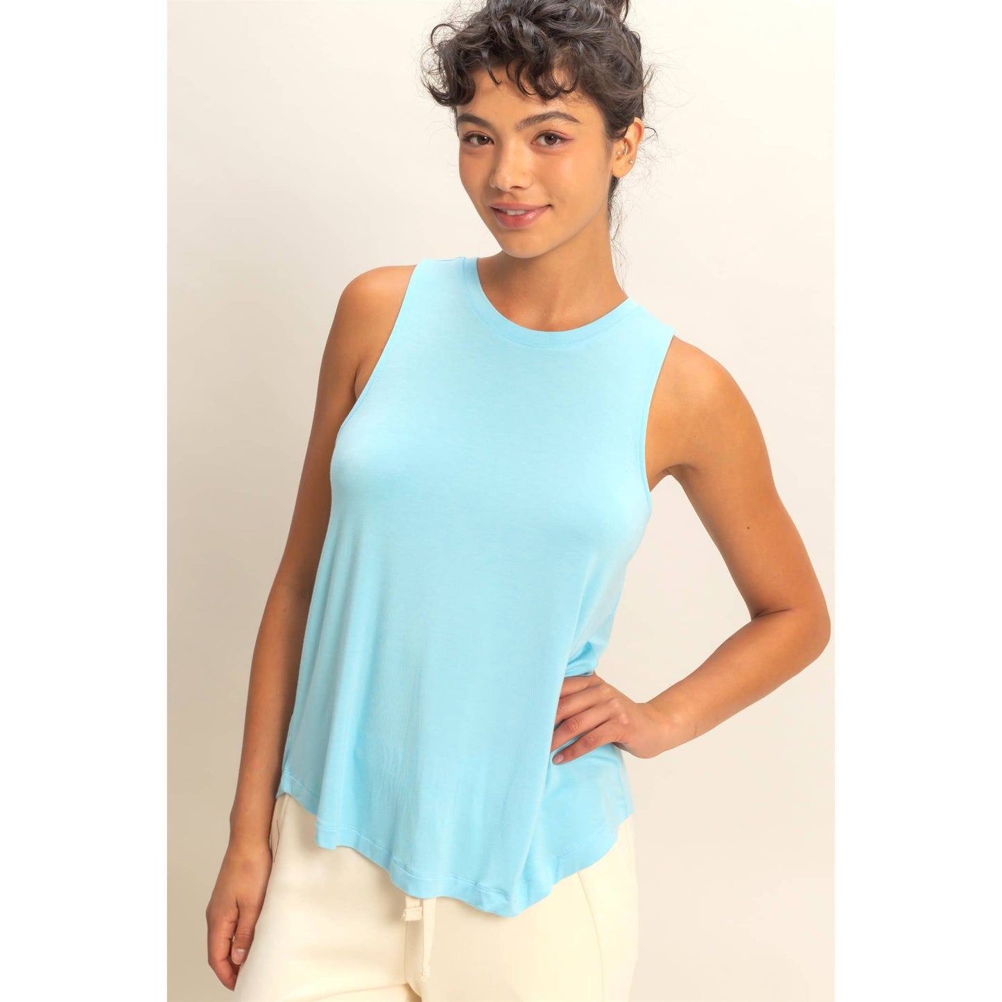 Basic Babe Rayon Flow Tank