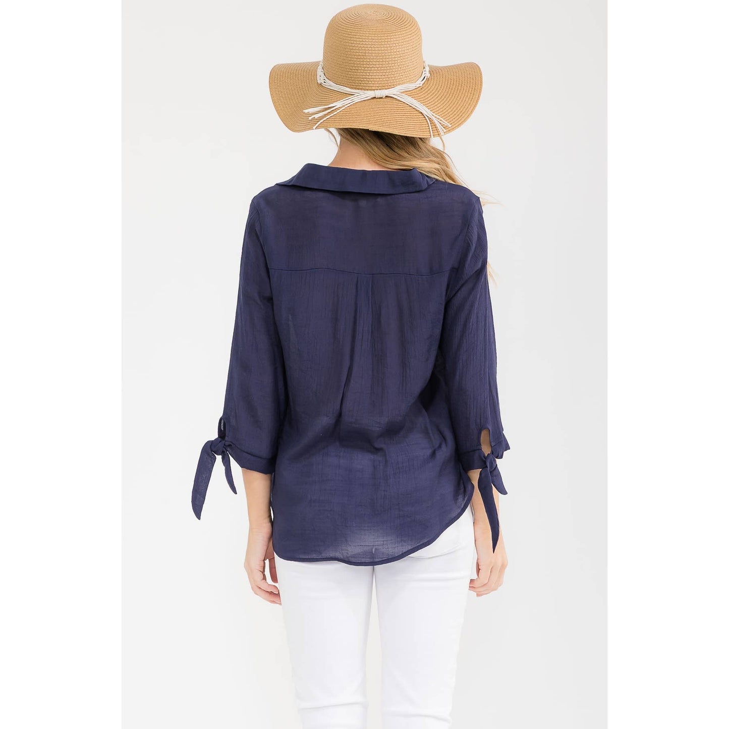 Papaya Gauze Top