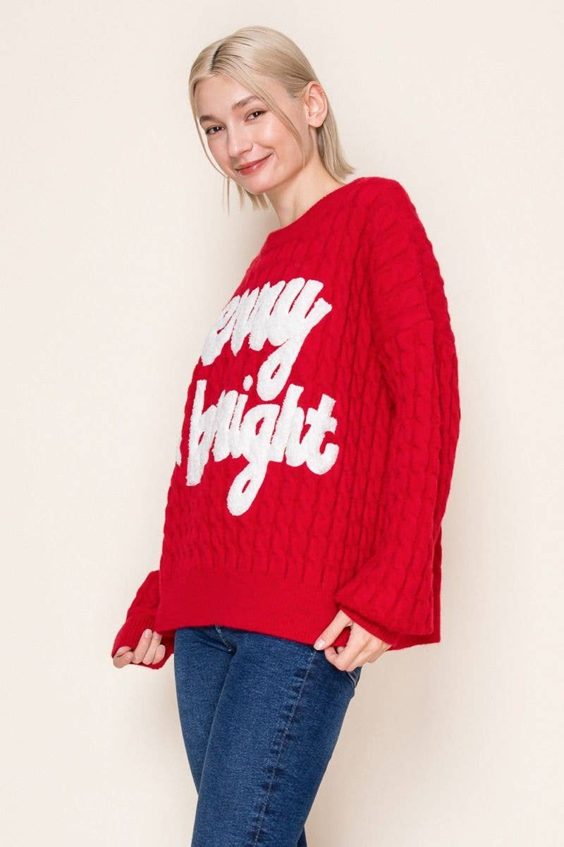 Merry & Bright Green Pullover