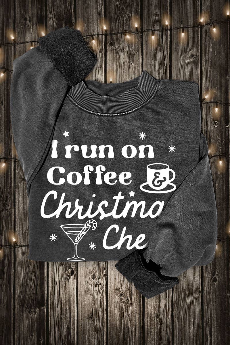 I RUN ON COFFEE MINERAL GRAPHIC SWEATSHIRTS