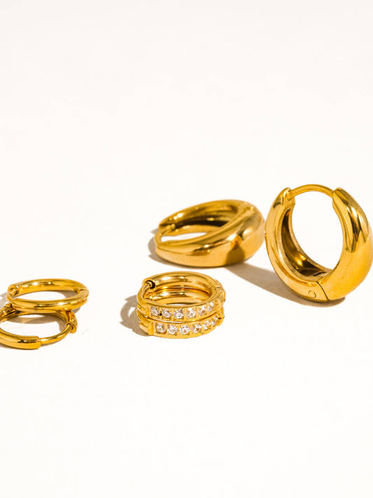 Rayon 18K Gold Earring Set