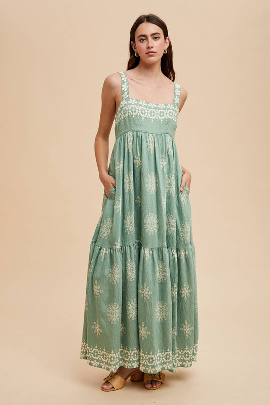 On the Border Maxi Dress