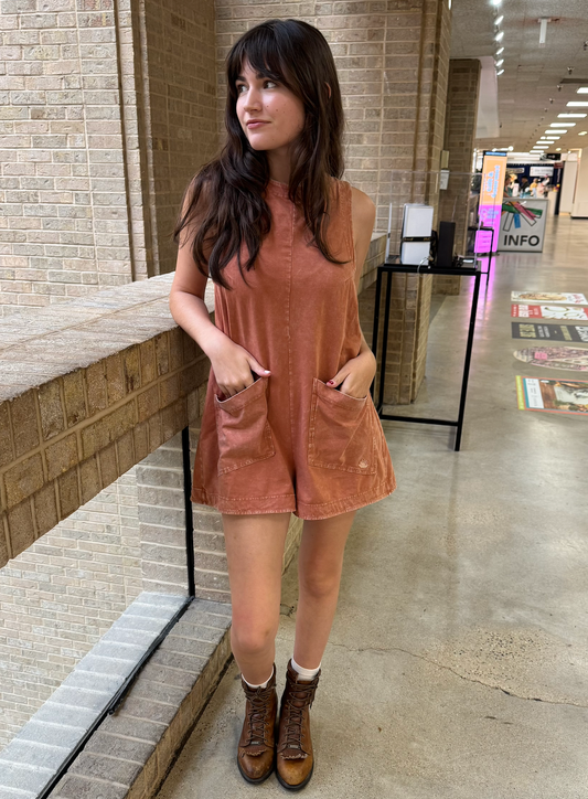 Tailgate Romper Vintage Orange