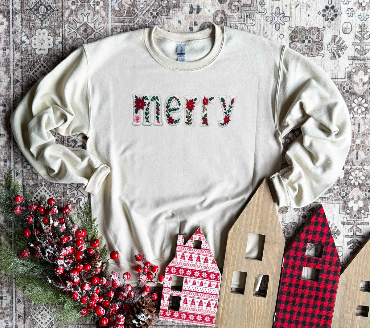 Merry Poinsettia Sweatshirt
