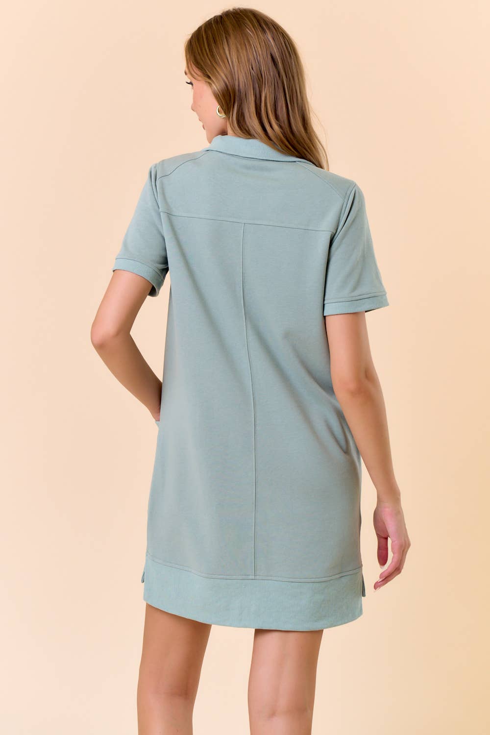 Half Zip Pocket Dress