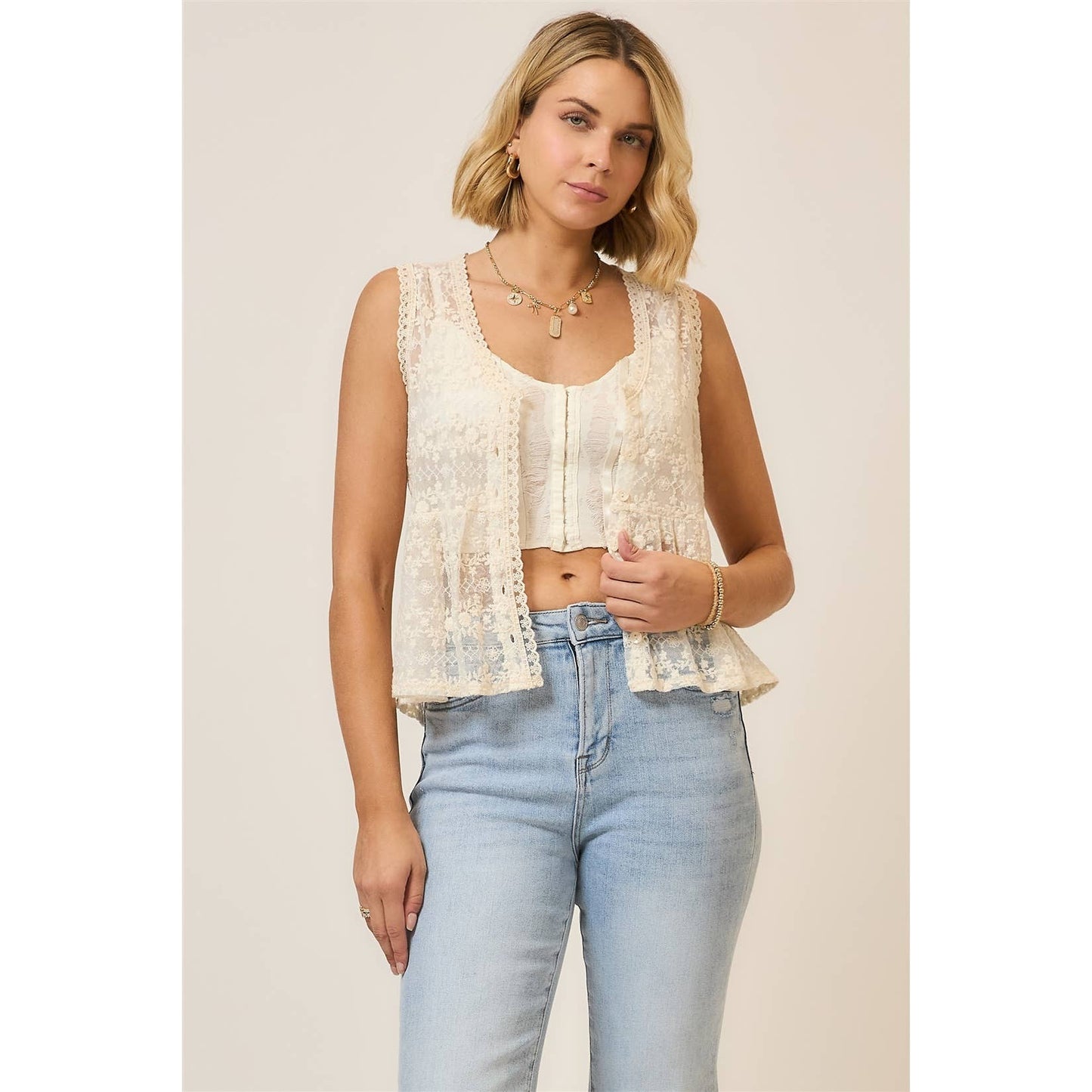 Lovely in Lace Vest