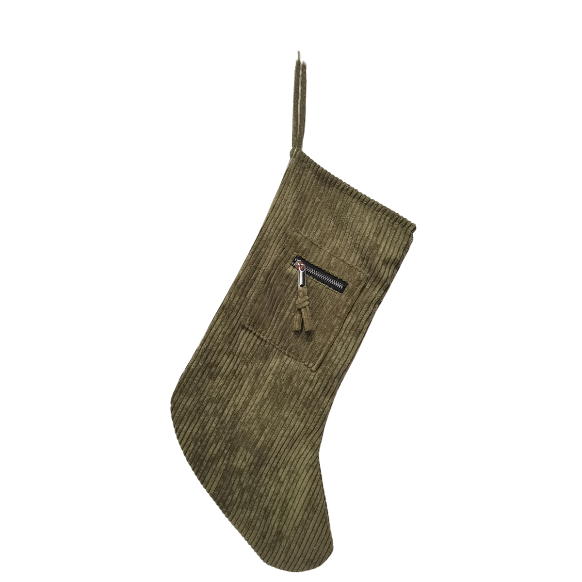 CF-3486 - Evergreen Cord Zipper Christmas Stocking