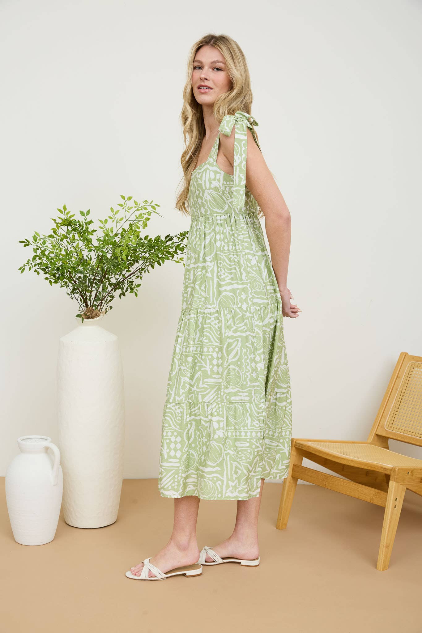 Olive You Tie Strap Dress