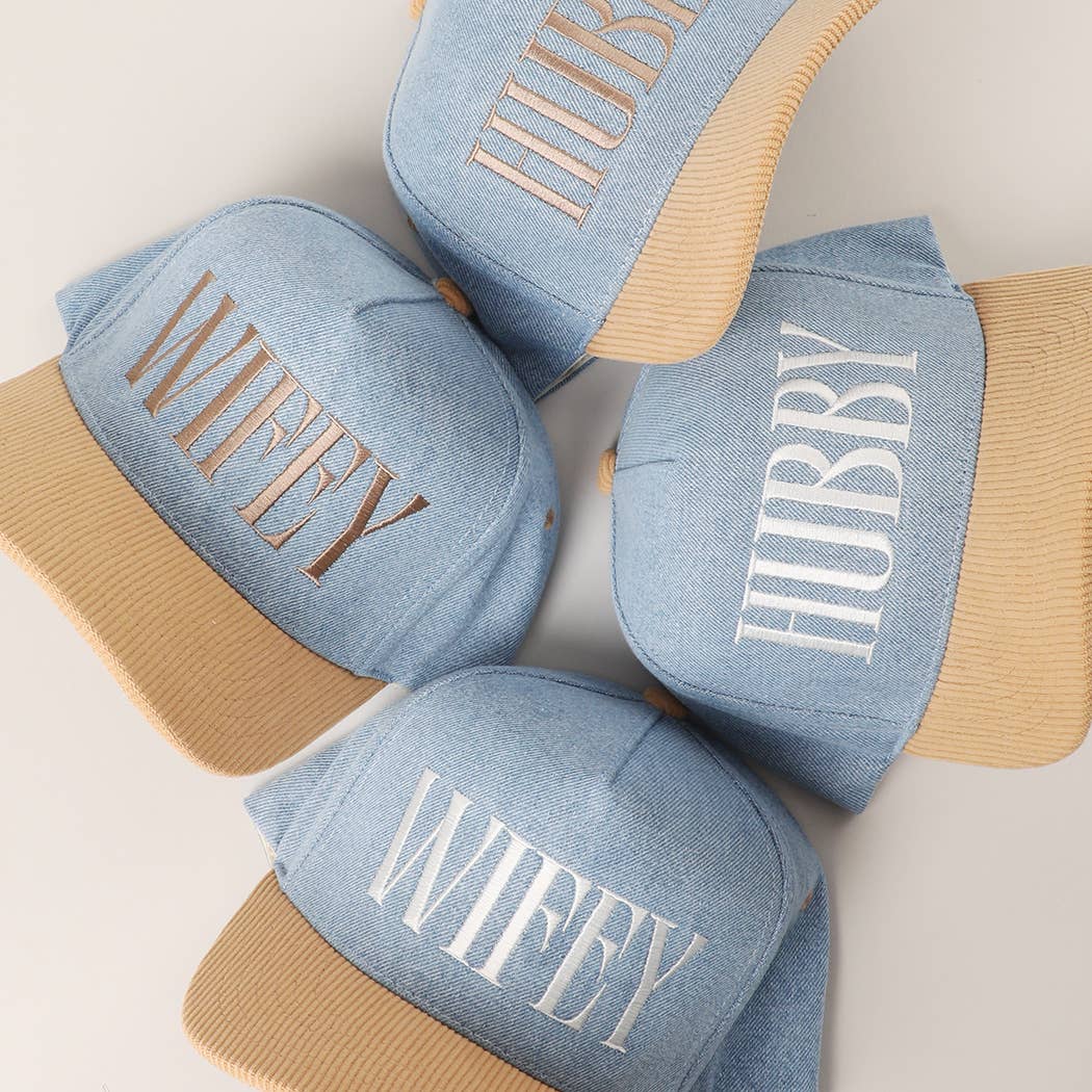 WIFEY Denim Corduroy Trucker Hat