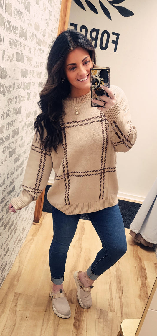 Plaid Vibes Sweater