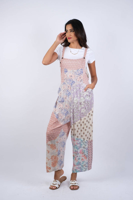 Rosy Mosaic Overalls