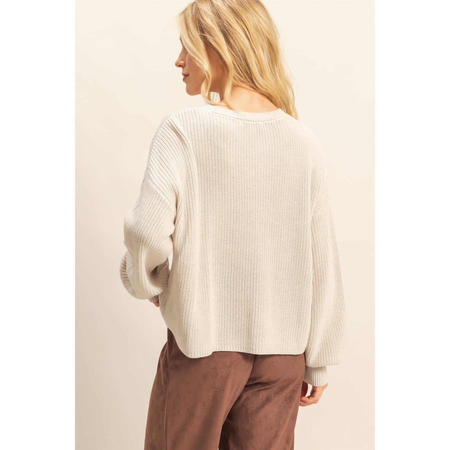 Cropped Pocket Sweater
