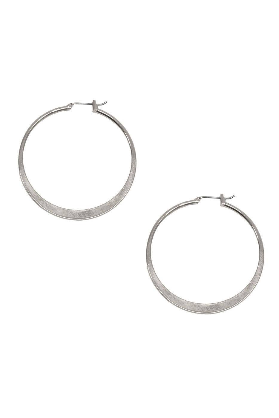 Large Flat Hoop Earrings