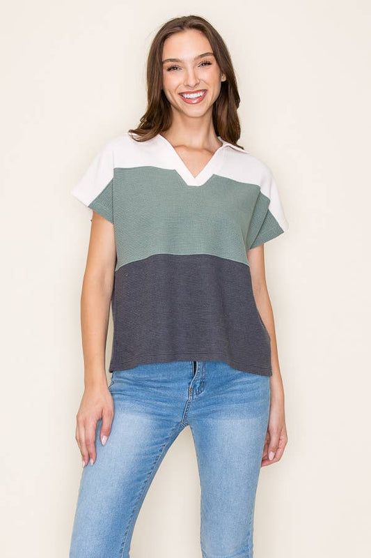Saige Colorblock Top