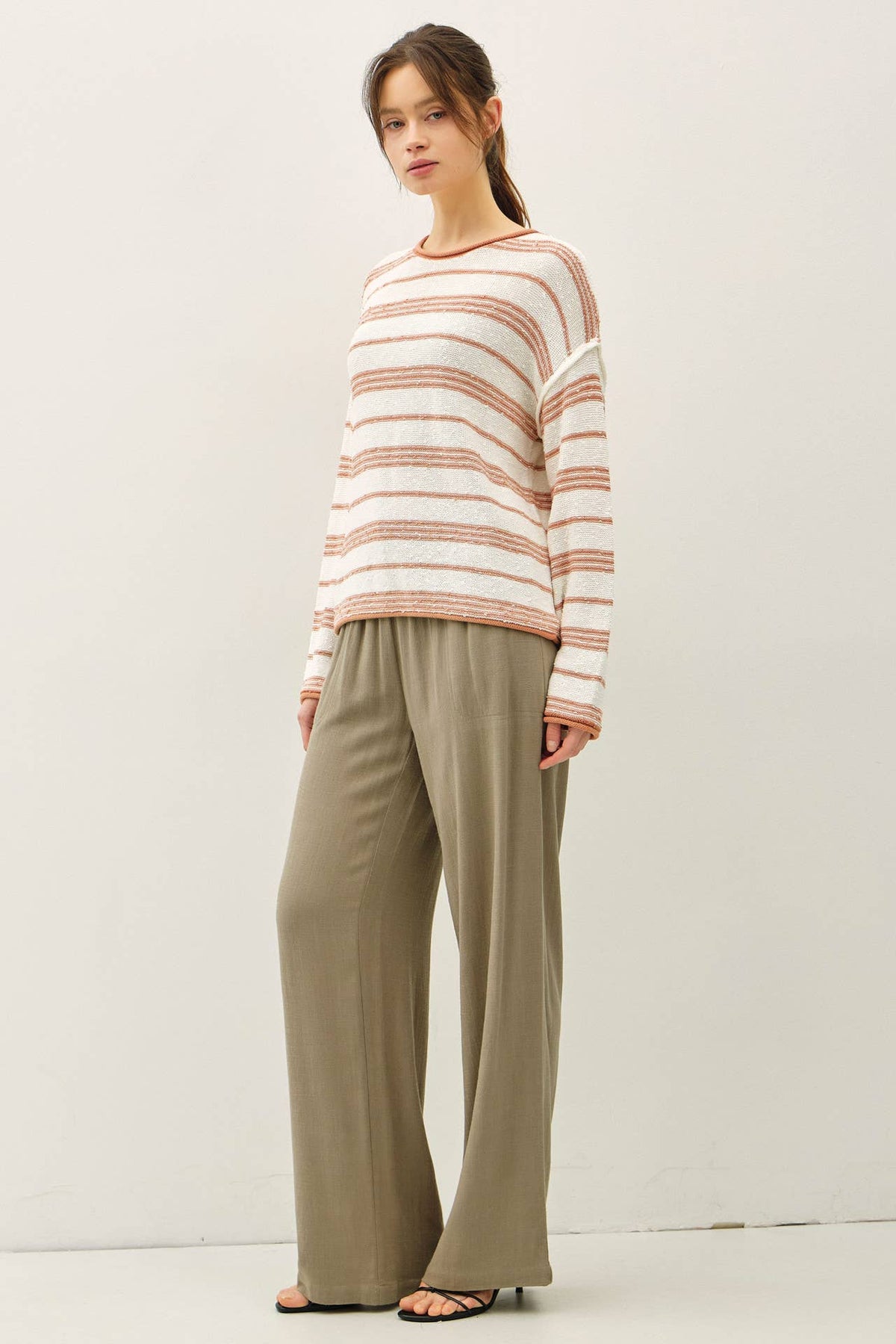 Field of Poppies Striped Sweater