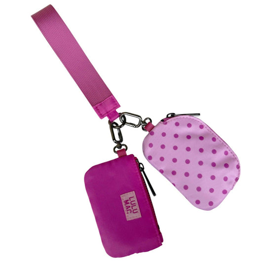 Pink Polkadot Lulu Mac Double Pouch