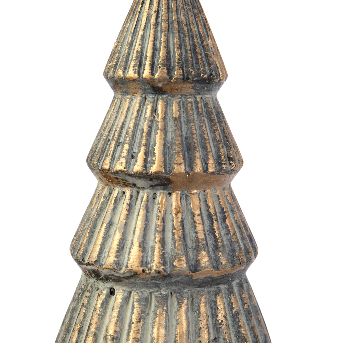 Weathered Gold Cement Christmas Tree Decor
