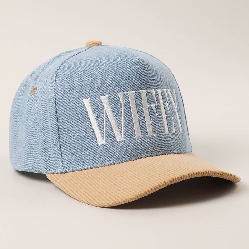 WIFEY Denim Corduroy Trucker Hat