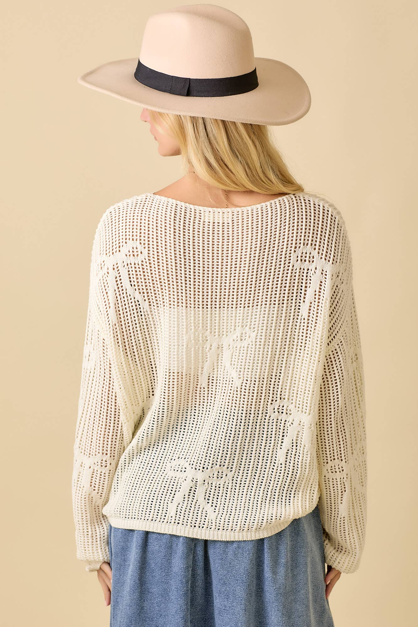 Boat Neck Crochet Bow Top