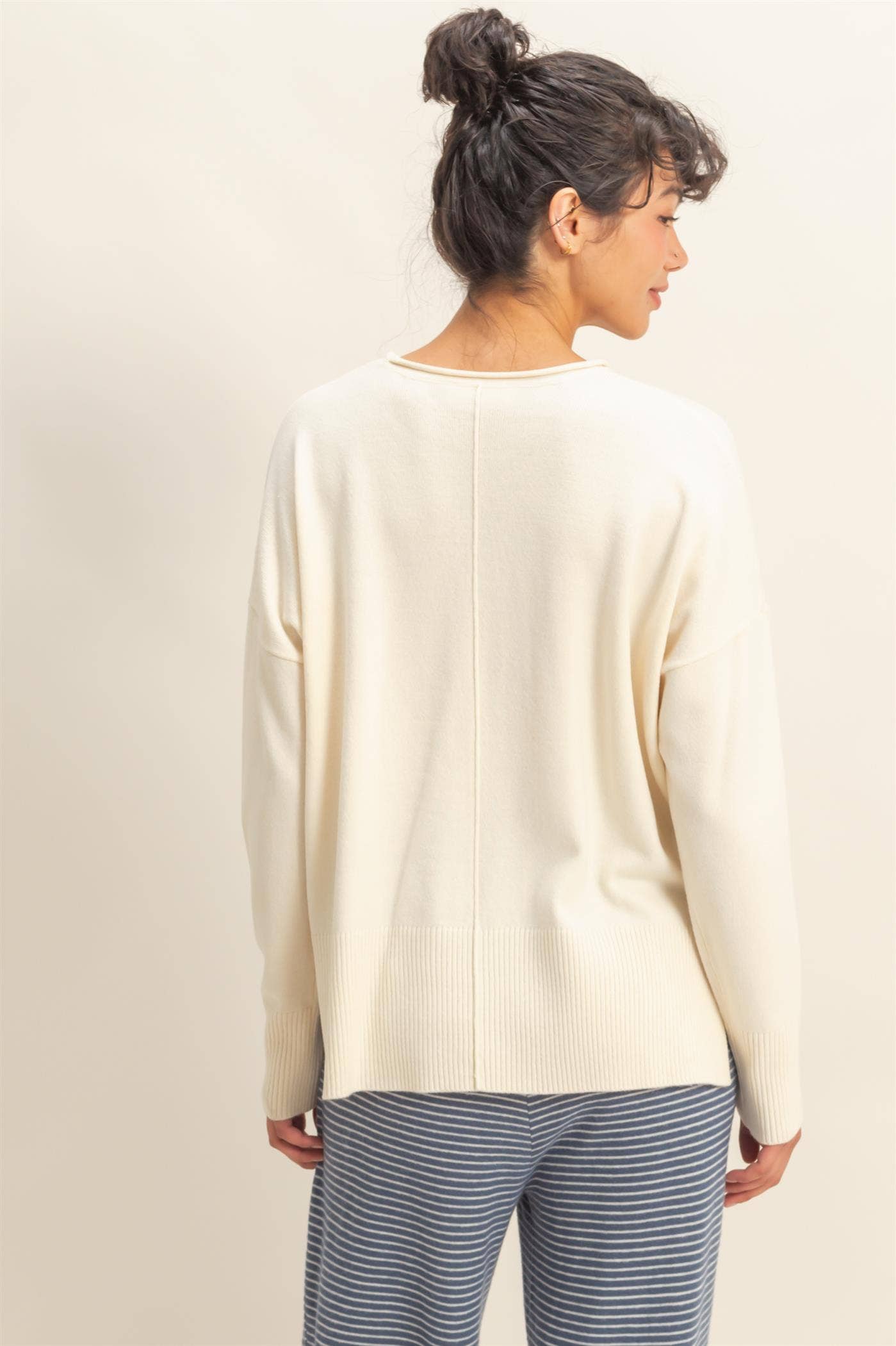 Winter Vibes Center Seam Sweater