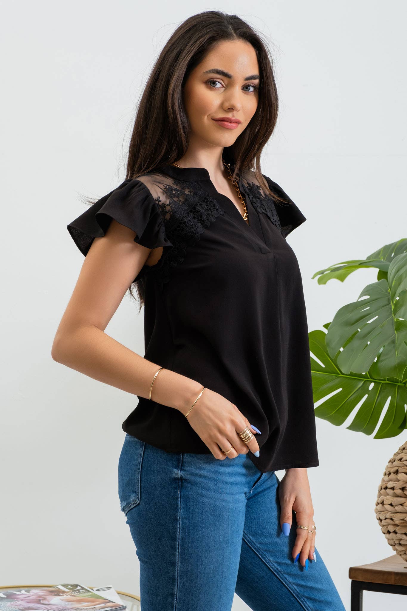 Cheyenne Ruffle Top