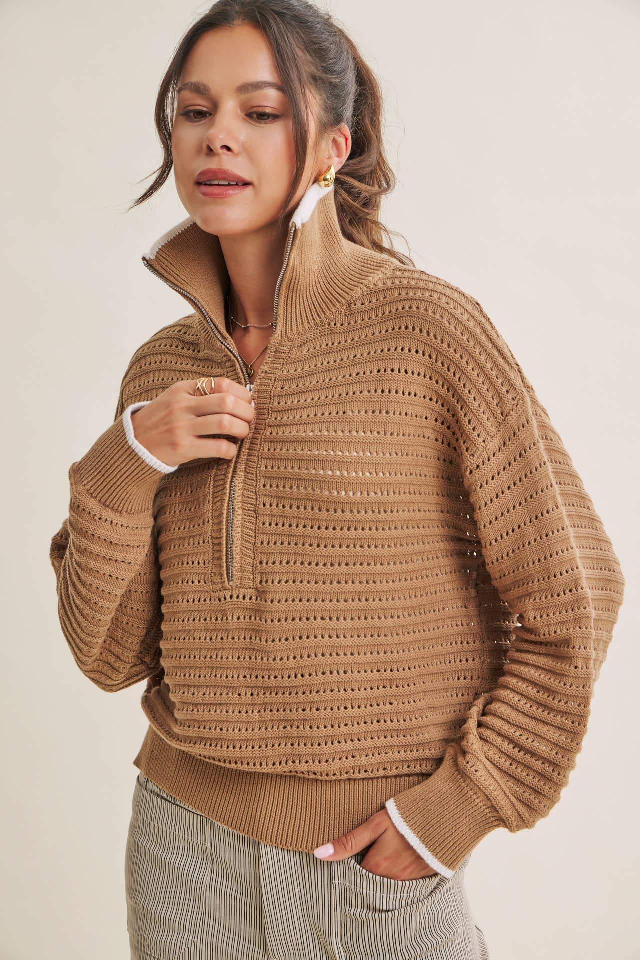 Mountain Air Crochet 1/4 Zip