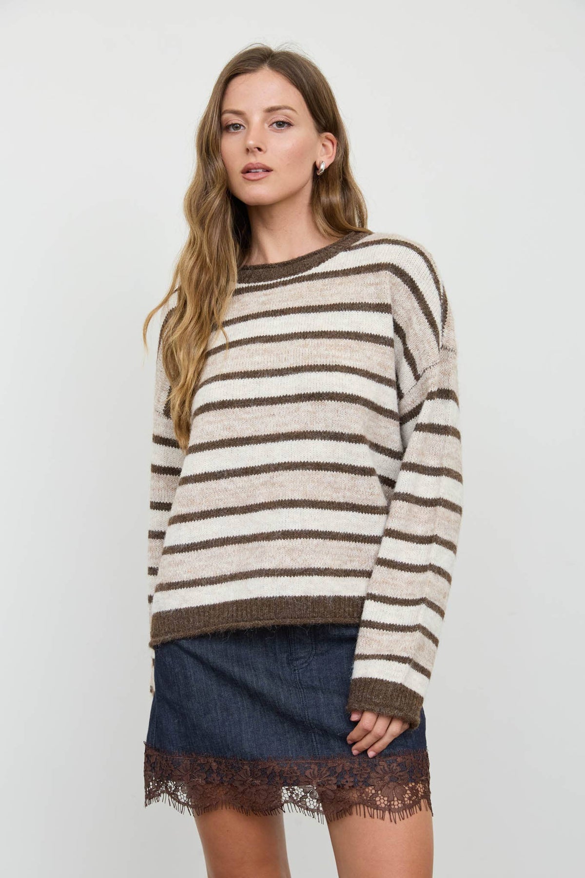 Boho Babe Striped Sweater
