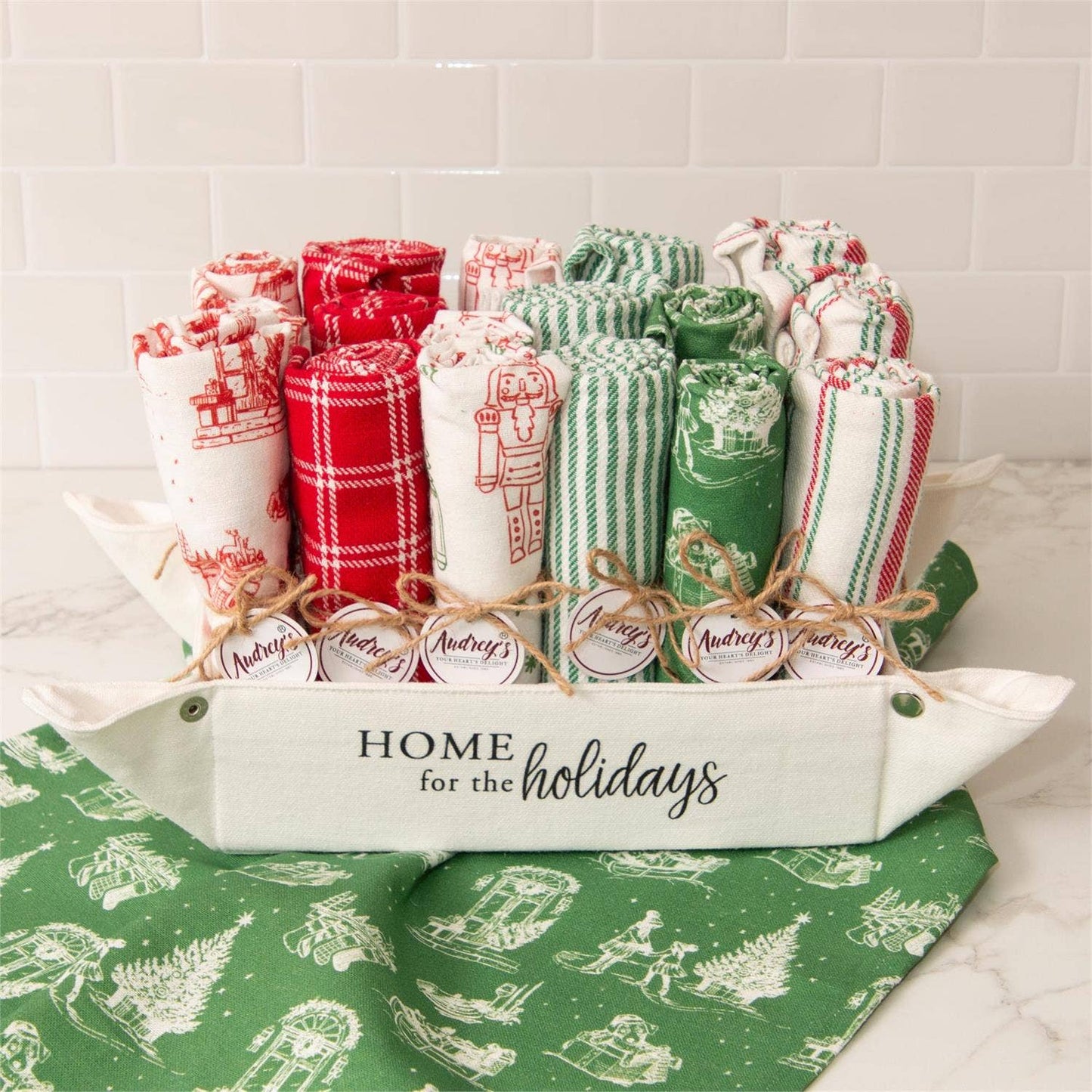 Tea Towels - Home For The Holidays
