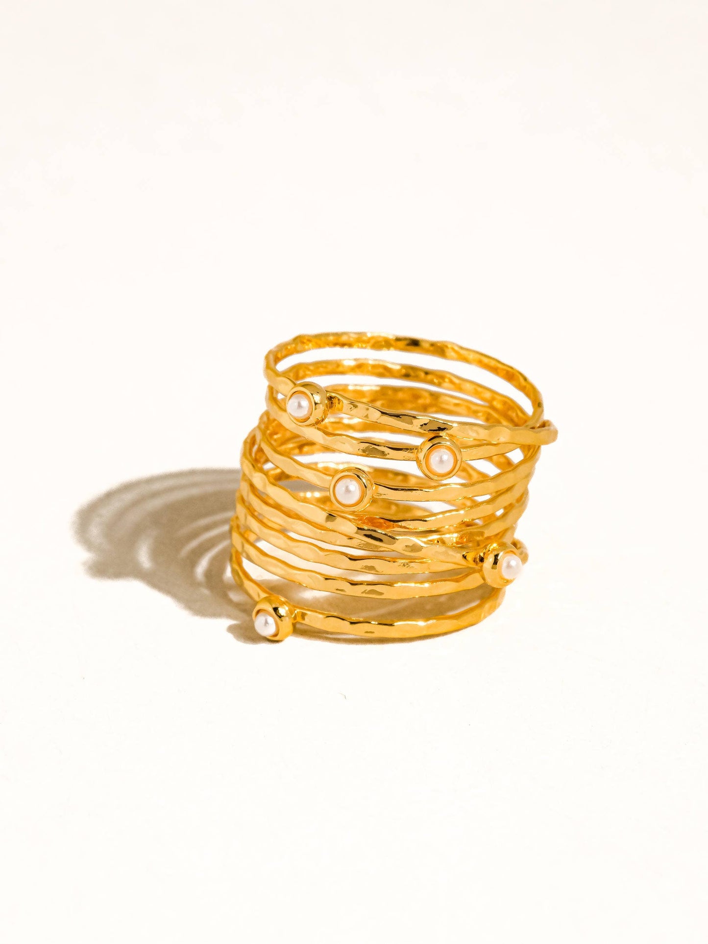 18K Gold Vintage Band Ring Set