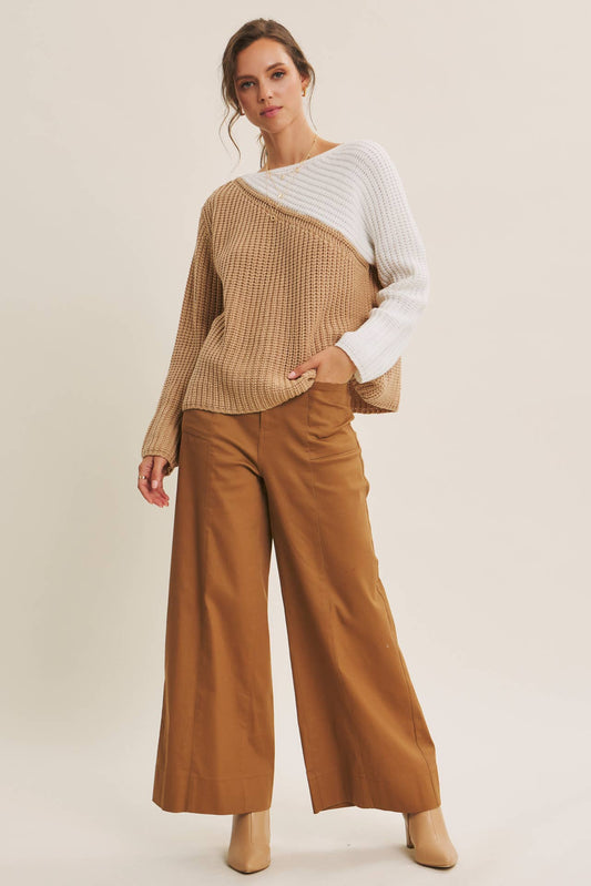 Coffee Shop Colorblock Top